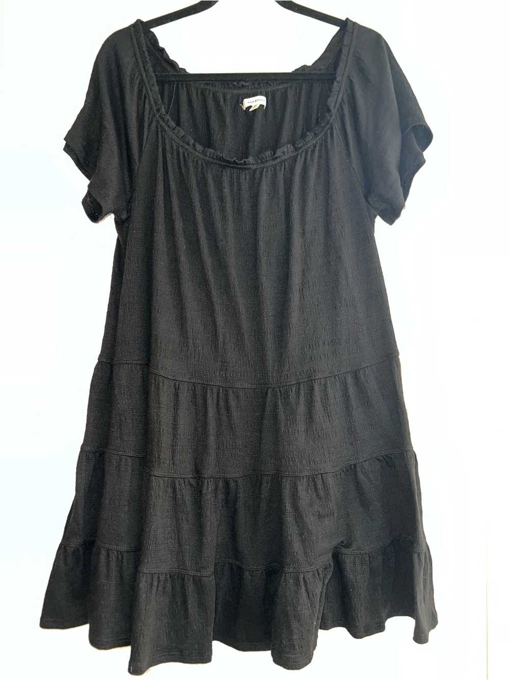 Max Studio Black Ribbed Knit Top